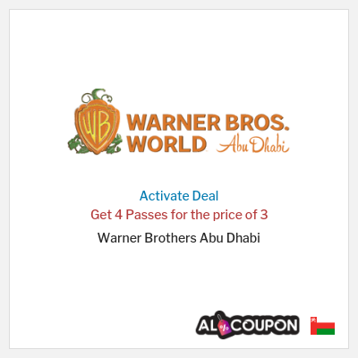 Coupon discount code for Warner Brothers Abu Dhabi Save of 15.5 Omani Rial