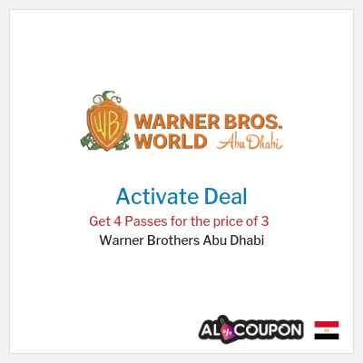 Special Deal for Warner Brothers Abu Dhabi Get 4 Passes for the price of 3