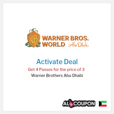 Special Deal for Warner Brothers Abu Dhabi Get 4 Passes for the price of 3
