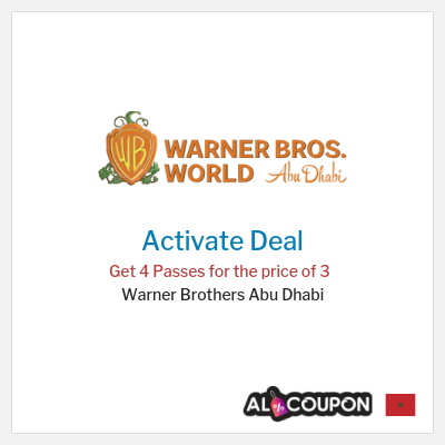 Special Deal for Warner Brothers Abu Dhabi Get 4 Passes for the price of 3