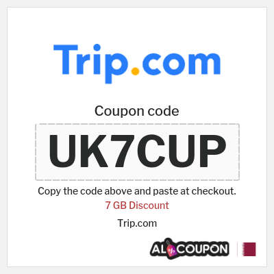 Coupon for Trip.com (UK7CUP) 7 GB Discount