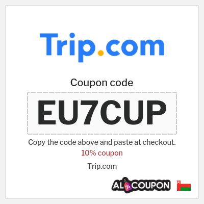 Coupon for Trip.com (EU7CUP) 10% coupon