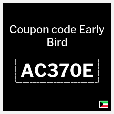 Coupon discount code for Early Bird 5% OFF