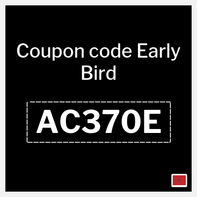 Coupon discount code for Early Bird 5% OFF