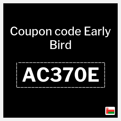 Coupon discount code for Early Bird 5% OFF