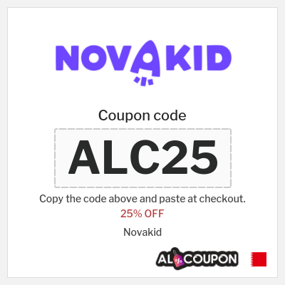 Coupon discount code for Novakid 15% OFF