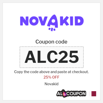 Coupon discount code for Novakid 15% OFF
