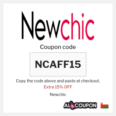 Coupon for Newchic (NCAFF15) Extra 15% OFF 
