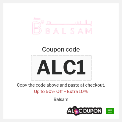 Coupon for Balsam (ALC1) Up to 50% Off + Extra 10%
