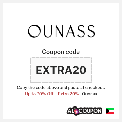 Coupon for Ounass (EXTRA20) Up to 70% Off + Extra 20%