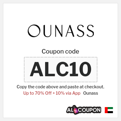 Coupon for Ounass (ALC10) Up to 70% Off + 10% via App