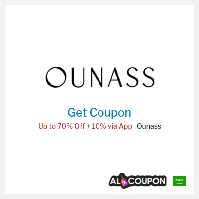 Coupon for Ounass Up to 70% Off + 10% via App