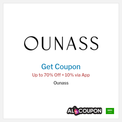 Coupon for Ounass Up to 70% Off + 10% via App