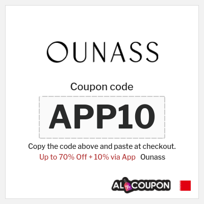 Coupon for Ounass (APP10) Up to 70% Off + 10% via App