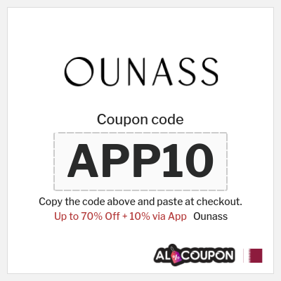 Coupon for Ounass (APP10) Up to 70% Off + 10% via App