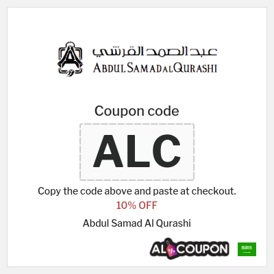 Coupon discount code for Abdul Samad Al Qurashi 10% OFF