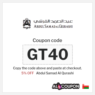 Coupon for Abdul Samad Al Qurashi (GT40) 5% OFF