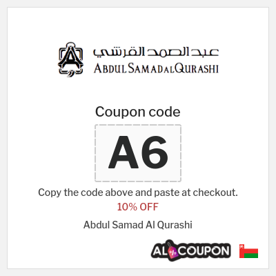 Coupon for Abdul Samad Al Qurashi (A6) 10% OFF
