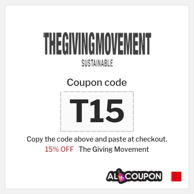 Coupon for The Giving Movement (T15) 15% OFF