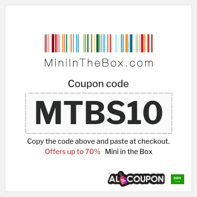 Coupon discount code for Mini in the Box 5% OFF