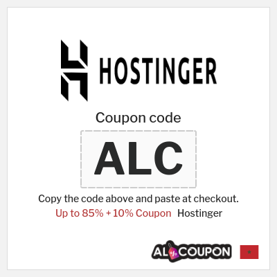 Coupon discount code for Hostinger Up to 85% Off + 10% Coupons