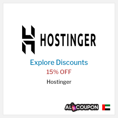 Coupon discount code for Hostinger 15% OFF