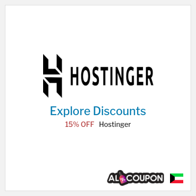 Coupon discount code for Hostinger 15% OFF