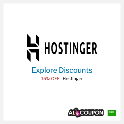 Coupon discount code for Hostinger 15% OFF