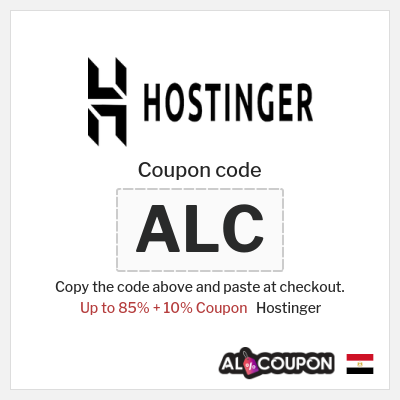 Coupon for Hostinger (ALC) Up to 85% + 10% Coupon