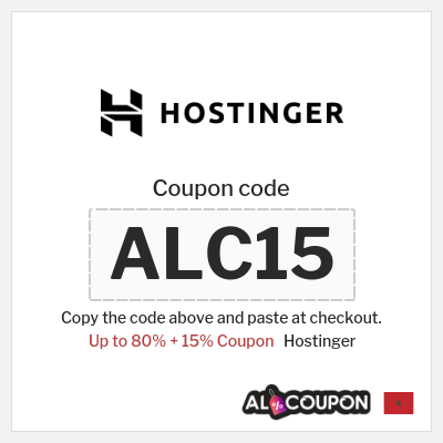 Hostinger Coupon (ALC15) Hostinger Coupon 2026