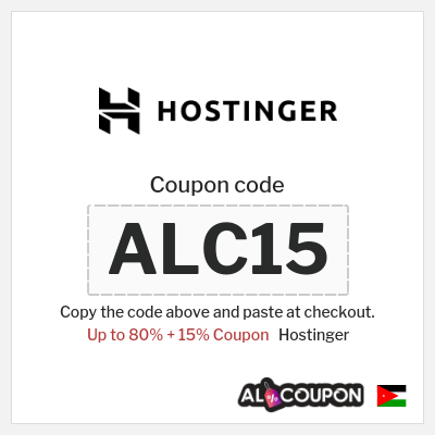 Hostinger Coupon (ALC15) Hostinger Coupon 2026