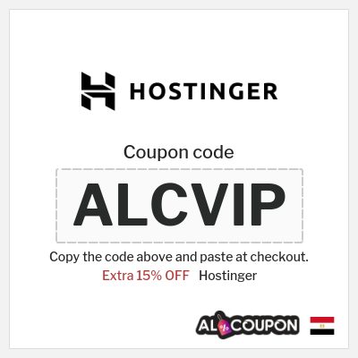 Coupon for Hostinger (ALCVIP) Extra 15% OFF