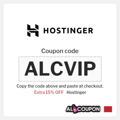 Coupon for Hostinger (ALCVIP) Extra 15% OFF