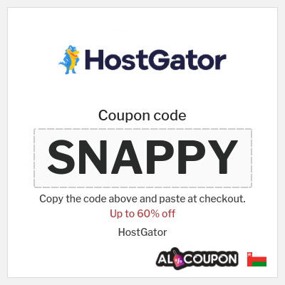 Coupon for HostGator (SNAPPY) Up to 60% off