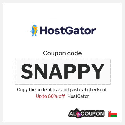 Coupon for HostGator (SNAPPY) Up to 60% off