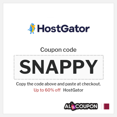 Coupon for HostGator (SNAPPY) Up to 60% off