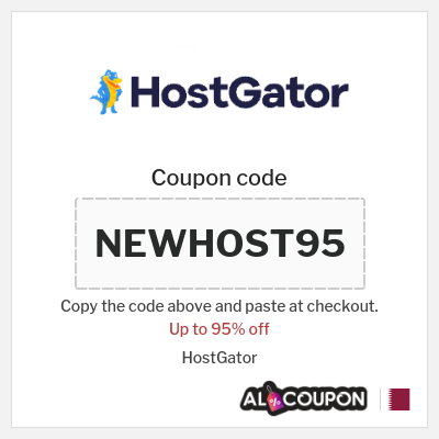Coupon for HostGator (NEWHOST95) Up to 95% off