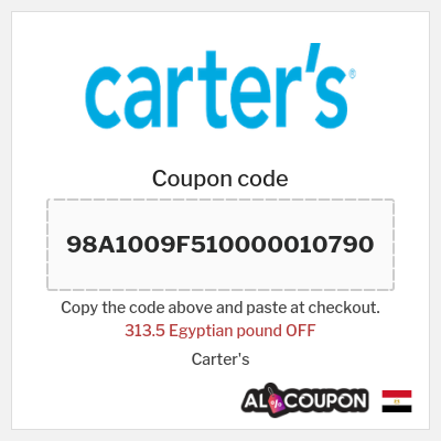 Coupon for Carter's (98A1009F510000010790) 313.5 Egyptian pound OFF