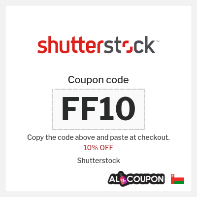 Coupon for Shutterstock (FF10) 10% OFF