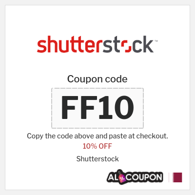 Coupon for Shutterstock (FF10) 10% OFF