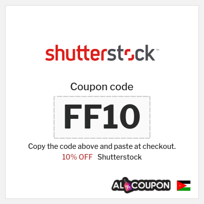 Coupon for Shutterstock (FF10) 10% OFF