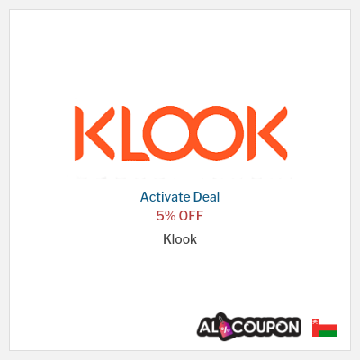 Coupon discount code for Klook 5% OFF