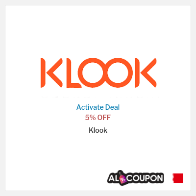 Coupon discount code for Klook 5% OFF