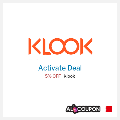 Coupon discount code for Klook 5% OFF