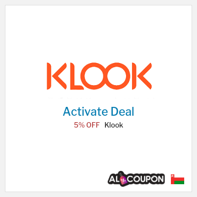 Coupon discount code for Klook 5% OFF