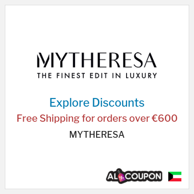 Coupon discount code for MYTHERESA Free Shipping for orders over €600