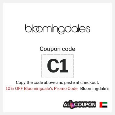 Coupon for Bloomingdale's (C1)  10% OFF Bloomingdale's Promo Code