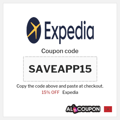 Coupon for Expedia (SAVEAPP15) 15% OFF