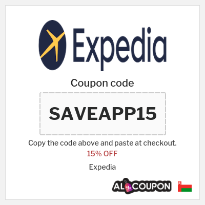 Coupon for Expedia (SAVEAPP15) 15% OFF