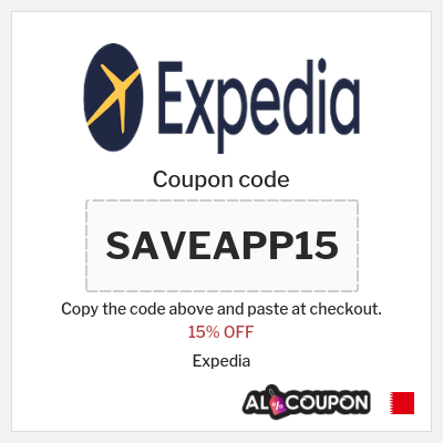 Coupon for Expedia (SAVEAPP15) 15% OFF